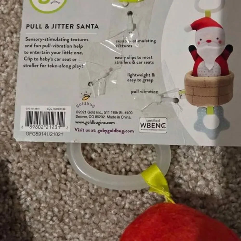 Baby holiday hat & bootie set, santa toy - Picture 6 of 6